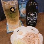 せんごく酒場 - ホッピーセット(白)/やっこ