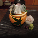 魚菜 由良 - 向付　ズームアップ