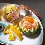 Ibukichi - コースの前菜は、季節を感じさせる一皿に。