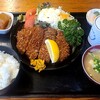 なか里 - ジャンボとんかつ定食1200円