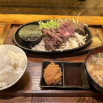 VIA BEER OSAKA - 牛ハラミステーキ定食
                      1380円