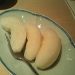 てんぷら 近藤 - デザートは梨