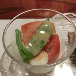 はせ川 - グラスのサラダ