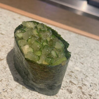 鮨トキドキ串 海老虎 - 季節の野菜軍艦