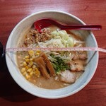 Ishiyakiramembushi - 濃厚味噌拉麺　900円　丼の直径21cm