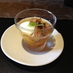 野々庵 - 鱧（確か）と温泉卵