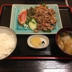 Kusakabe - 日替りランチ　豚生姜焼き定食　600円