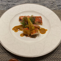 鉄板焼 ふかみ - たらば蟹のソテー