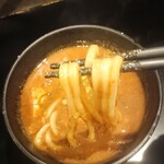 つけ麺無心 - 麺のリフトアップ