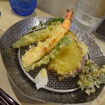 みたか 鷹場そば - 三鷹野菜と天然海老の天ぷら盛り合わせ