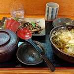 藪善 - そば定食（刺身）1000円