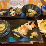 彩道 - 3700円の寿司と天ぷらの御膳