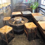 レストランよしの川 - レジ前　レトロ感たっぷり