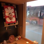 福そば・福うどん うぃんぐ - 店内窓からの眺め