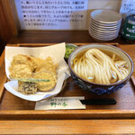 野の香 - ・天ぷらとうどんのセット 1,200円/税込
            (とり天×冷かけ)