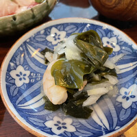 あそび割烹 さん葉か - エビ、ワカメ、切り干し大根の酢の物