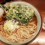 文殊 - 馬喰横山 かけそば＋春菊天(By 研磨王)