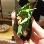 Sushi Ayabe - 鰹の手巻き