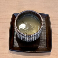 登喜和鮨 新発田本店 - 赤甘鯛の出汁　黒もずくの茶碗蒸し