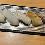 廻鮮寿司海座 - まるごとヤリイカ五貫盛り
