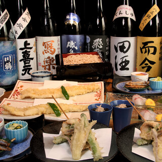 希少銘柄まで取り揃えた全国の日本酒が80種類◎利酒師常駐