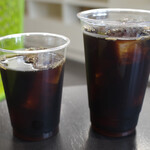 木村家 - アイスコーヒー(レギュラー260円)とラージ(330円)
