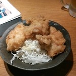 八茶 - お通し(≧▽≦)唐揚げポン酢