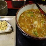 うどんづくしめん次郎 - 2012.12　カレーうどんとおにぎり