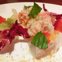 アントューカ - グルメコース 1995円 のスズキのカルパッチョと彩り野菜のセビーチェ