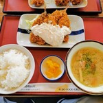 明石林崎食堂 - アジフライ定食 ¥880