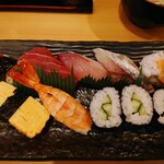 Miyuki - 令和5年6月 ランチタイム
                        にぎり寿司ランチ 税込900円
                        にぎり寿司7貫、かっぱ巻3切れ、みそ汁