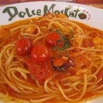 Dolce Mocscato - 2013.08　エビとタコの蟹トマトクリームソースのパスタ