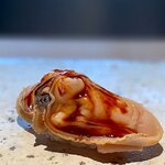 菊鮨 - ニハマ。 これも地元千葉産のニハマ。 ここのニハマは毎回同じ味わいです。 口の中で、ゴムっぽくゴニョゴニョせず、シャリと同化して鮨としてのバランスがすごくいい。