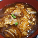 藤屋 そば店 - カレー丼600円✨昔ながらのカレー粉と片栗粉で作られた餡…ノスタルジー！！