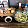 やまじゅう - 料理写真:握り単品と、うどん単品