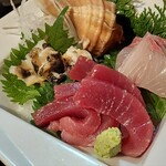 居酒屋のんべえ - 刺身三点盛り