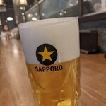 四十八漁場 - 生ビールでひとりお疲れ様の乾杯〜(*￣∇￣)ノ