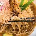 中華そば麦右衛門 - 麺は平麺