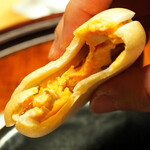 馳創吼龍 - あん肝、いぶりがっこ、のし梅の最中