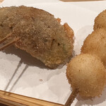 串の魂 - うずら卵、ピーマンチーズ