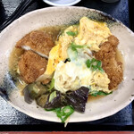 Machikadoya - 鶏かつとじおふくろ煮定食の鶏かつとじおふくろ煮