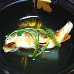 美加登家 - 清汁仕立て　子鮎　冬瓜　海ぶどう　口柚子 鮎の風味を引き立てる薄味です。