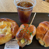donguri - 料理写真:珍しいパン左からベーコンエッグパン、串にささった焼き鳥パン、ちくわパン❣️