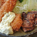 かつ膳 - フライはもちろん焼肉も美味しかったぁ♪