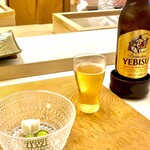 鮨おばな - 先ずはエビスから