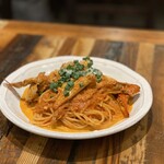 Blue crab tomato cream pasta