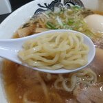 食堂 はせ川 - 東京製麺の中太麺