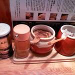 つけ麺屋 やすべえ - 卓上風景(2013.8.28)