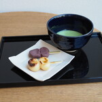 羽二重団子 - 抹茶セット（770円）