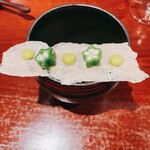 レストラン スノゥ - 苦竹のフリット、鶏皮チップス